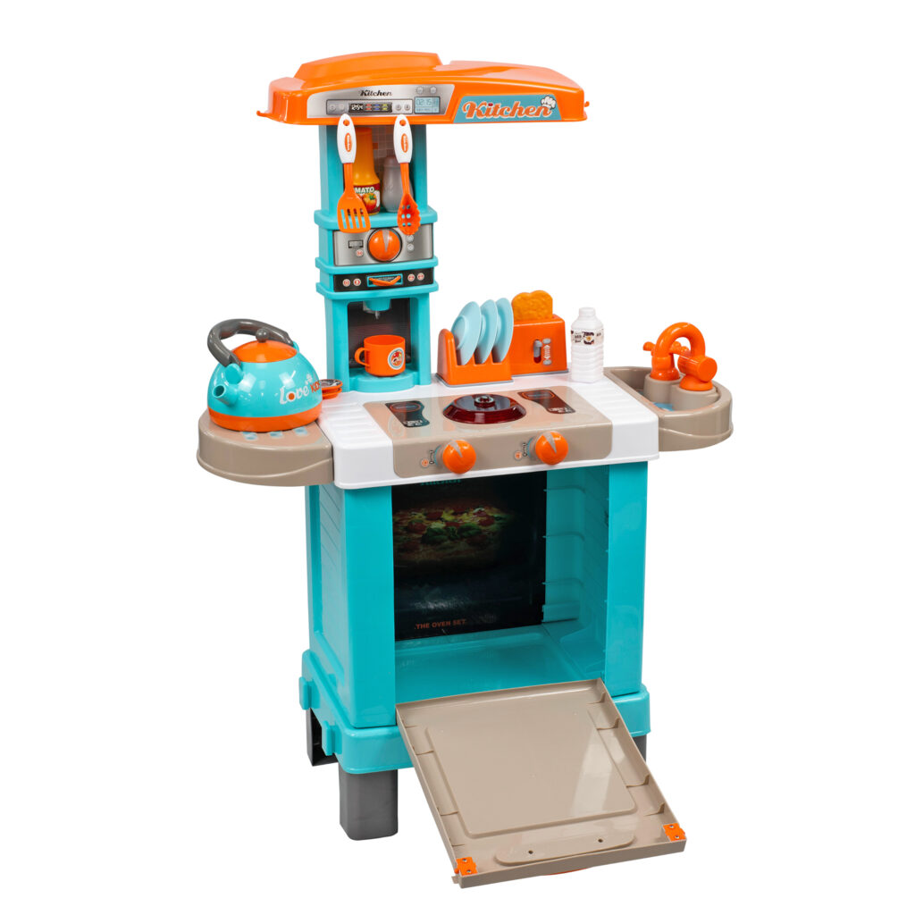 Deluxe Modern Kitchen Play Set Toys for Tots Virtual Toy Box