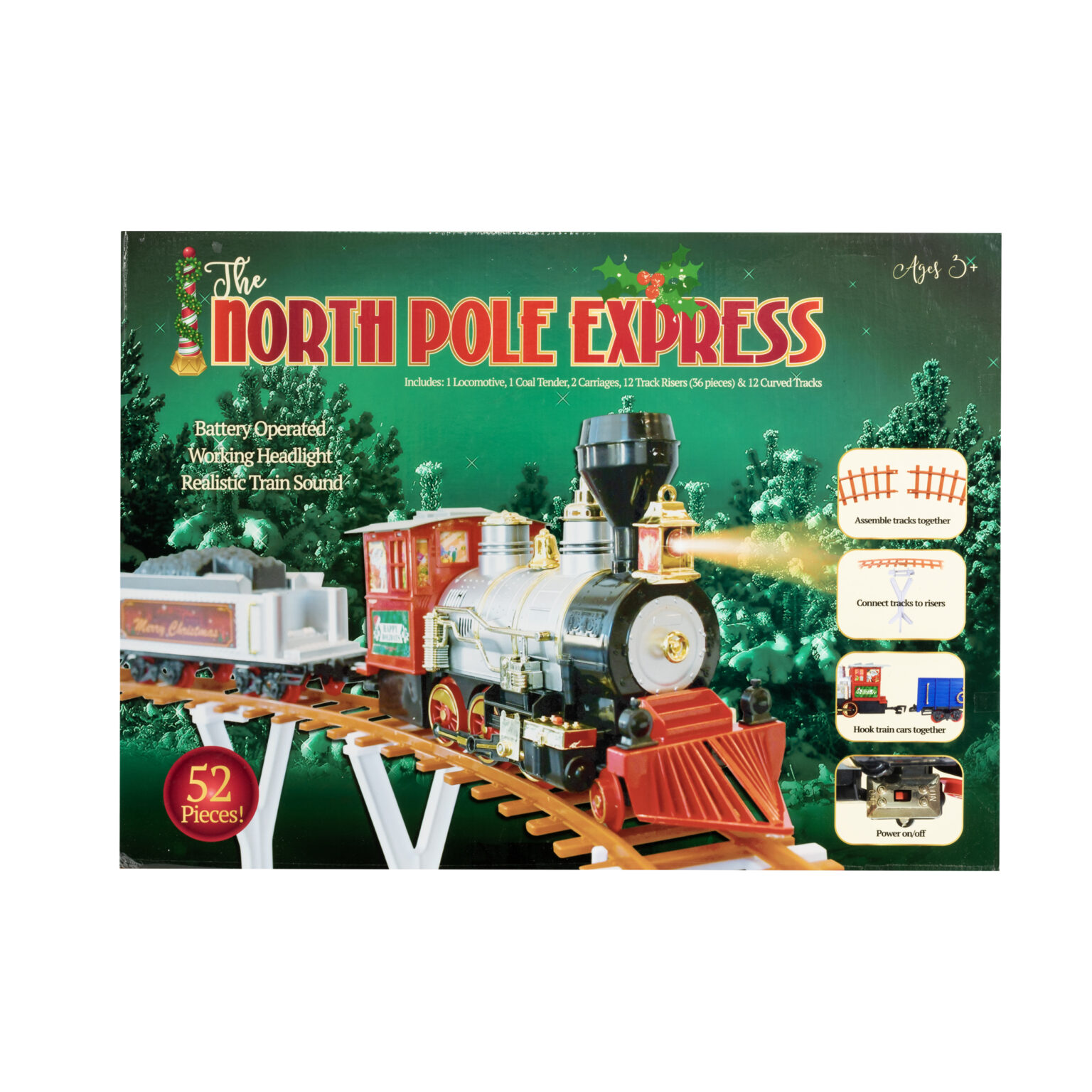 Electronic Classic Christmas Train Set Toys for Tots Virtual Toy Box