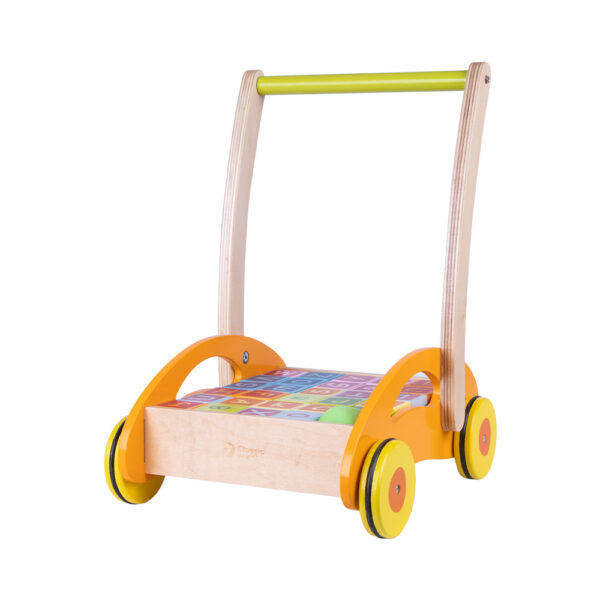 Classic World Wood Baby Walker with Blocks - Image 3