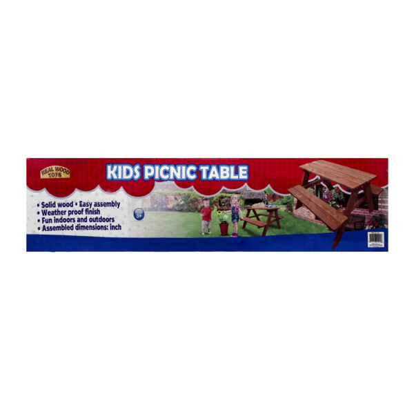 Wood Kids Picnic Table - Image 2