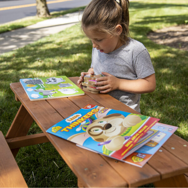 Wood Kids Picnic Table - Image 3