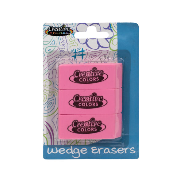 3 Count Pink Erasers - (48 pack) - Image 2