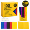 2 Pocket Paper Folders - (100 pack)