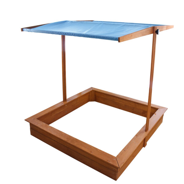 Red Hemlock Sand Box with Canopy