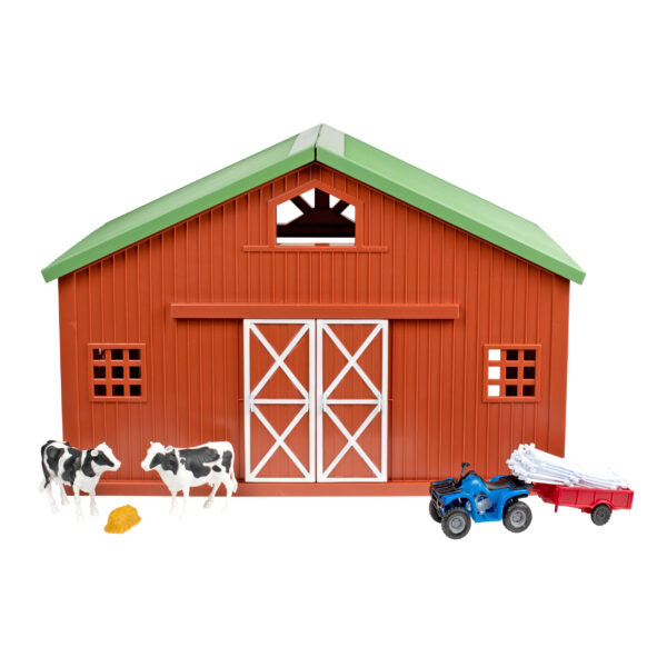 Country Life Extra Large Barn Dairy w/ 1:18 Cattle & Vehicle - Image 3