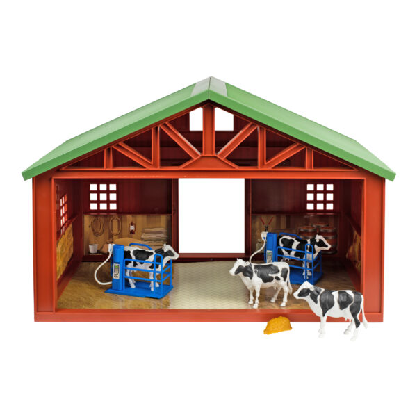 Country Life Extra Large Barn Dairy w/ 1:18 Cattle & Vehicle - Image 4