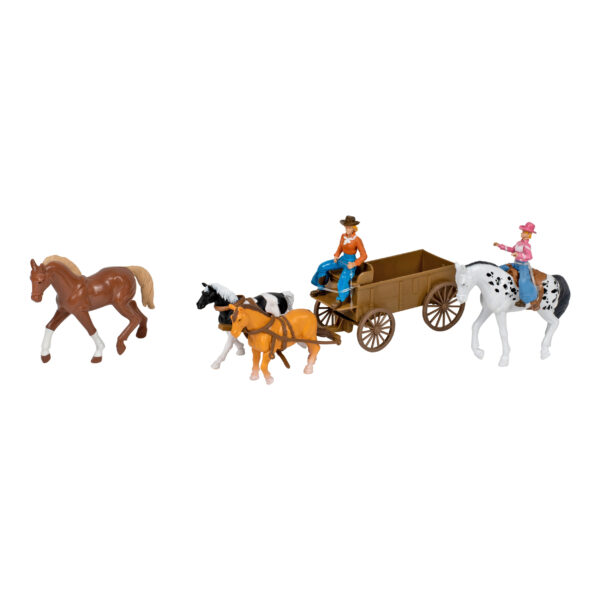Valley Ranch Brown Barn Horse Set - Image 4
