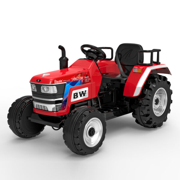 12V Battery Operated Big Wheeled Red Tractor