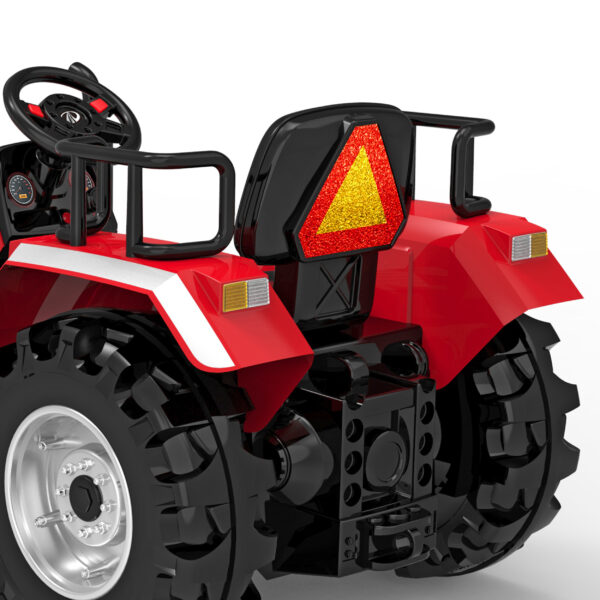 12V Battery Operated Big Wheeled Red Tractor - Image 6
